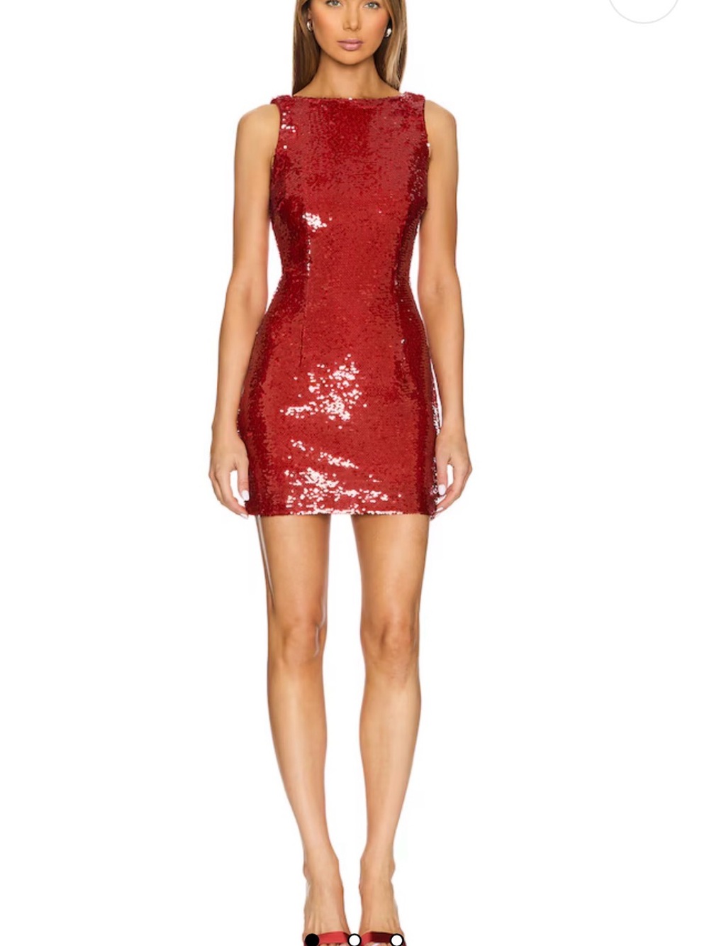 REVOLVE Red Sequin Bodycon Mini Dress